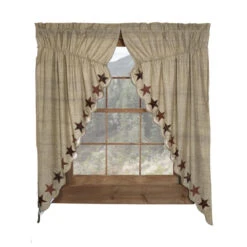 Abilene Star Prairie Gathered Curtains - 72x63