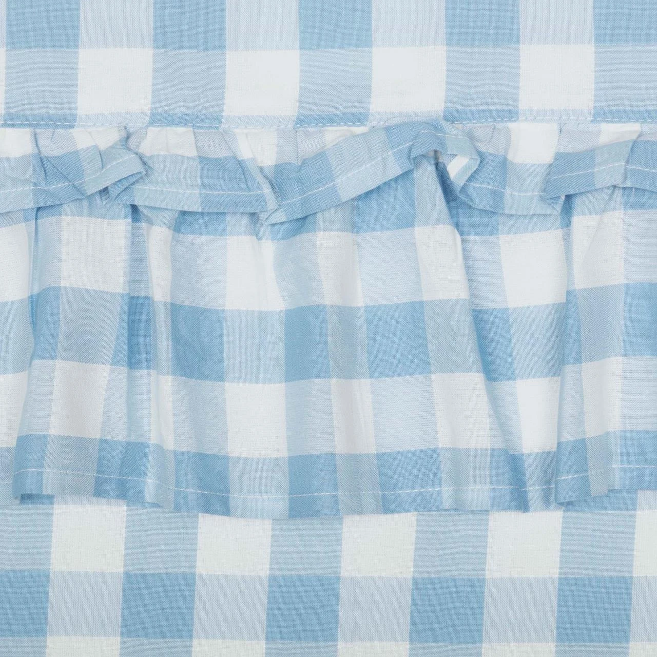 Annie Buffalo Check Blue Prairie Gathered Curtains - Ruffled 72x36 6 Annie Buffalo Check Blue Prairie Gathered Curtains - Ruffled 72x36 - Image 4