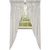 Annie Buffalo Check Grey Prairie Gathered Curtains - 72x84