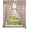 Annie Buffalo Check Portabella Prairie Gathered Curtains - Ruffled 72x63