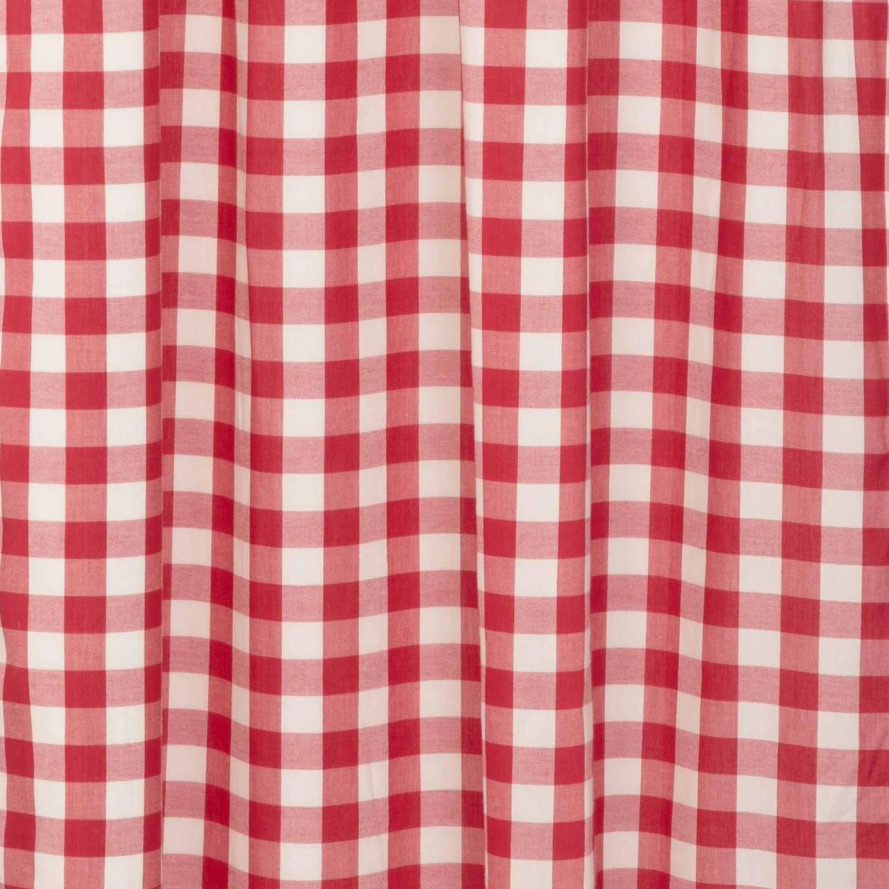 Annie Buffalo Check Red Prairie Gathered Curtains - 72x36 6 Annie Buffalo Check Red Prairie Gathered Curtains - 72x36 - Image 4