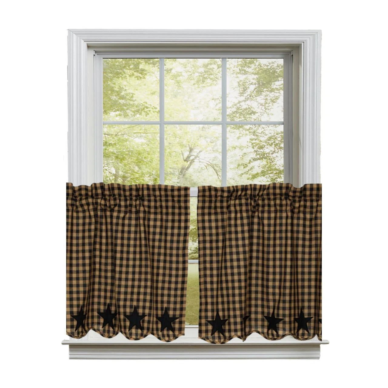 Black Star Tiers - Scalloped 72x24 3 Black Star Tiers - Scalloped 72x24
