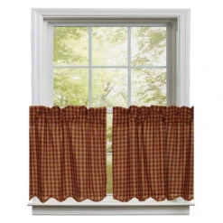 Burgundy Check Tiers - 72x24