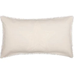 Burlap Antique White Star Sham - King