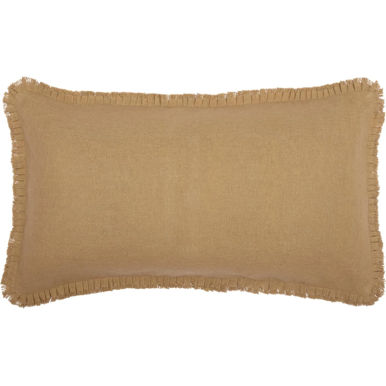Burlap Natural Fringed Ruffle Pillow Sham - King 3 Burlap Natural Fringed Ruffle Pillow Sham - King