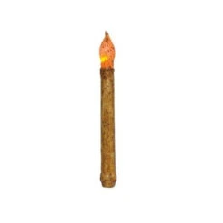 Burnt Primitive Ivory Timer Candle - 9" Taper