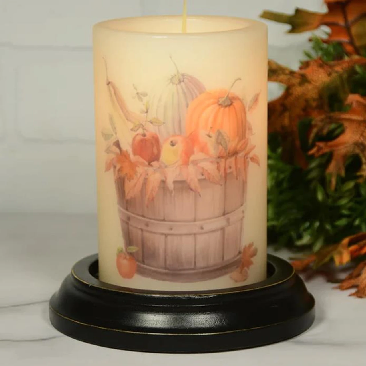 Candle Sleeve - Fall Harvest Basket 4 Candle Sleeve - Fall Harvest Basket - Image 2