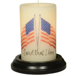 Candle Sleeve - Land I Love Flag Vanilla