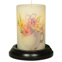 Candle Sleeve - Rusty Cup Spring Flowers Vanilla