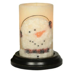 Candle Sleeve - Snowman With Earmuffs