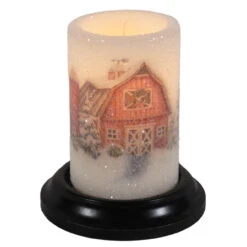 Candle Sleeve - Snowy Barn Scene -Home Improvement Store Candle Sleeve Snowy Barn Scene 844558068514 image3 80098.1689024796