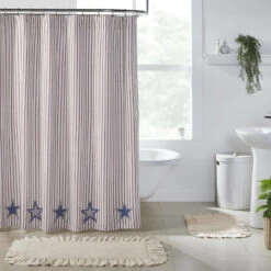 Celebration Applique Star Shower Curtain