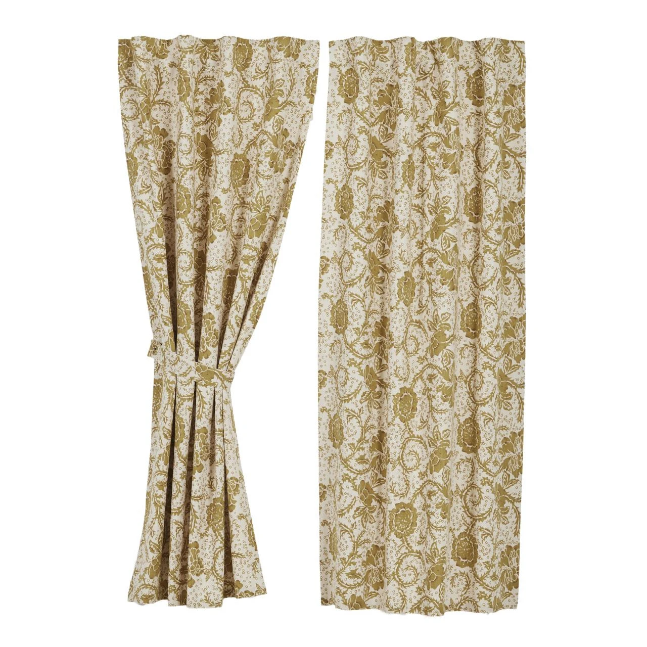 Dorset Gold Floral Panels - 72x63 4 Dorset Gold Floral Panels - 72x63 - Image 2