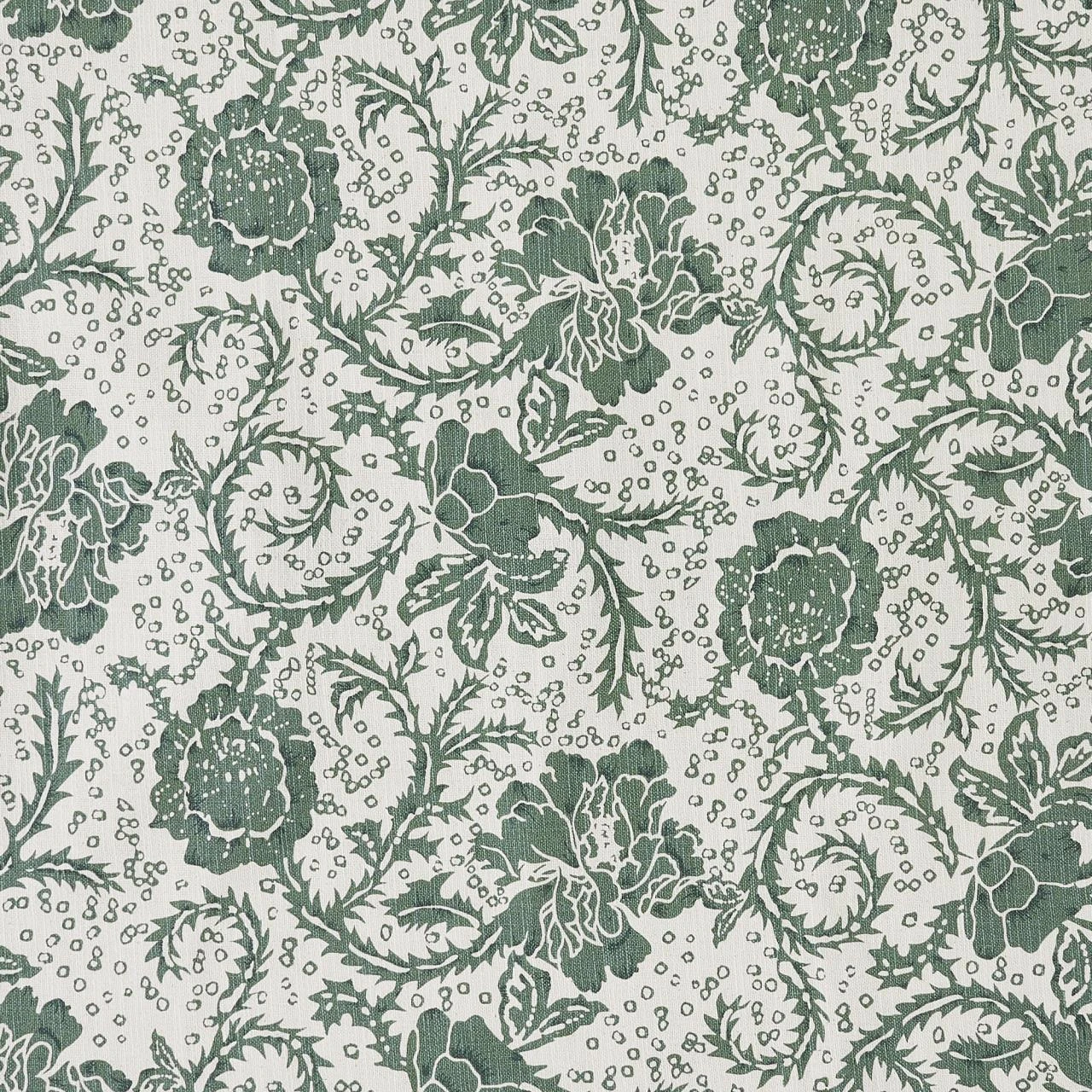 Dorset Green Floral Bed Skirt 5 Dorset Green Floral Bed Skirt - Image 3
