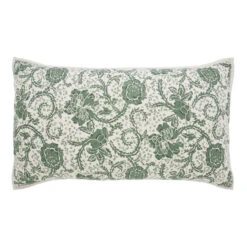 Dorset Green Floral Pillow Sham - King