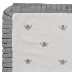 Embroidered Bee Pillow - 22x14 -Home Improvement Store Embroidered Bee Pillow 22x14 840233905174 image4 02414.1670953984