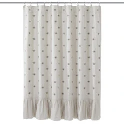 Embroidered Bee Shower Curtain