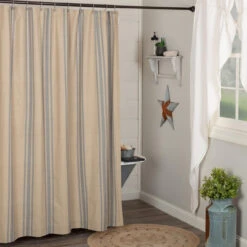 Farmer's Market Grain Sack Stripe Shower Curtain