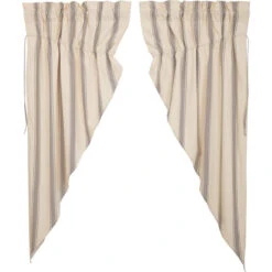 Grace Grain Sack Stripe Prairie Gathered Curtains - 72x63 -Home Improvement Store Grace Grain Sack Stripe Prairie Gathered Curtains 72x63 810055895137 image2 35879.1681233834