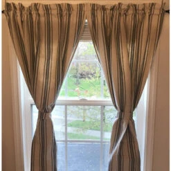 Grain Sack Stripe Colonial Blue Panels - 72x63