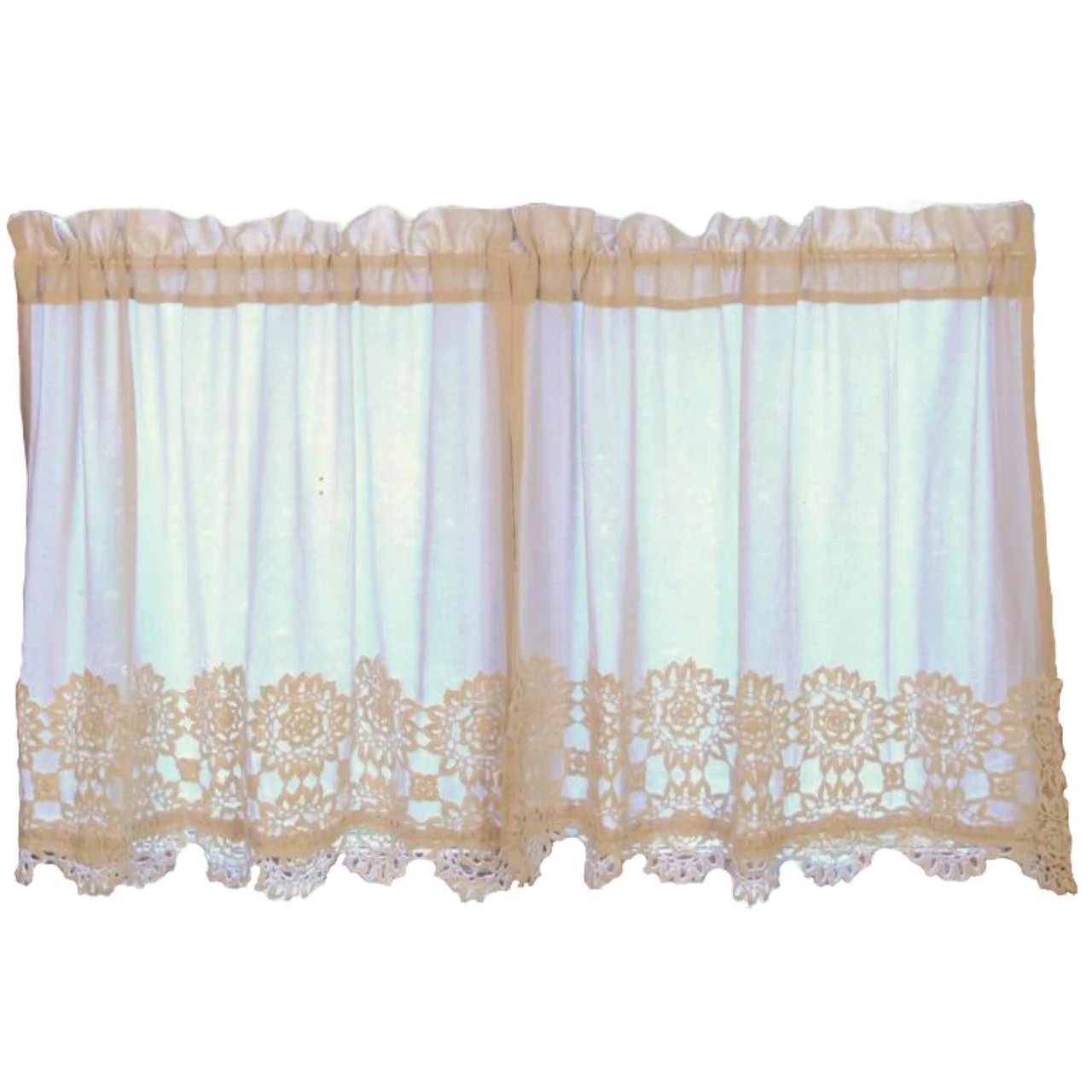 Heirloom Crochet Lace Tiers - 72x30 4 Heirloom Crochet Lace Tiers - 72x30 - Image 2