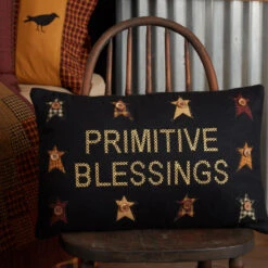 Heritage Farms Primitive Blessings Pillow - 14x22 -Home Improvement Store Heritage Farms Primitive Blessings Pillow 14x22 840528159879 image3 53667.1689081451