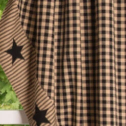 Heritage House Check Black Star Prairie Gathered Curtains - 72x63 -Home Improvement Store Heritage House Check Black Star Prairie Gathered Curtains 72x63 648558011125 image4 15375.1681480643
