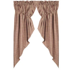 Heritage House Check Red Prairie Gathered Curtains - 72x63 -Home Improvement Store Heritage House Check Red Prairie Gathered Curtains 72x63 643934368305 image2 55885.1689044483
