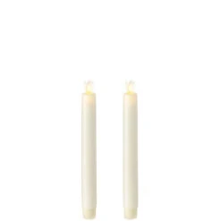 Ivory Moving Flame Timer Candle - 8.5" Taper