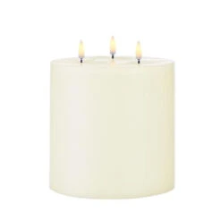 Ivory Timer Candle - 6x7 Tri-Flame Pillar