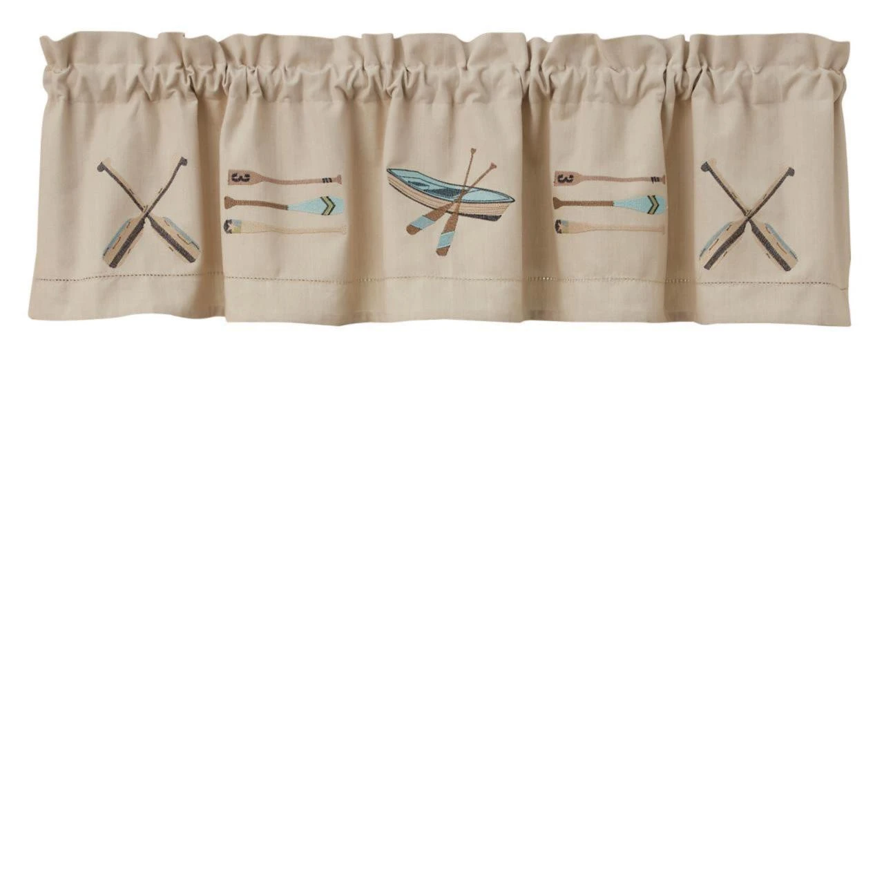 Paddles Embroidered Valance - 60x14 4 Paddles Embroidered Valance - 60x14 - Image 2