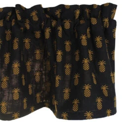 Pineapple Town Valance - Black 72x15.5