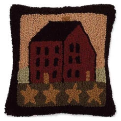 Primitive Saltbox House Pillow - 14x14