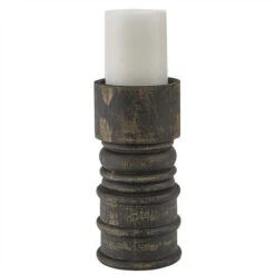 Rustic Candlestick Black - Short -Home Improvement Store Rustic Candlestick Black Short 762242996311 image3 75912.1689060121
