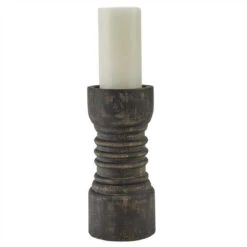 Rustic Candlestick Black - Tall -Home Improvement Store Rustic Candlestick Black Tall 762242996342 image3 00000.1689060143