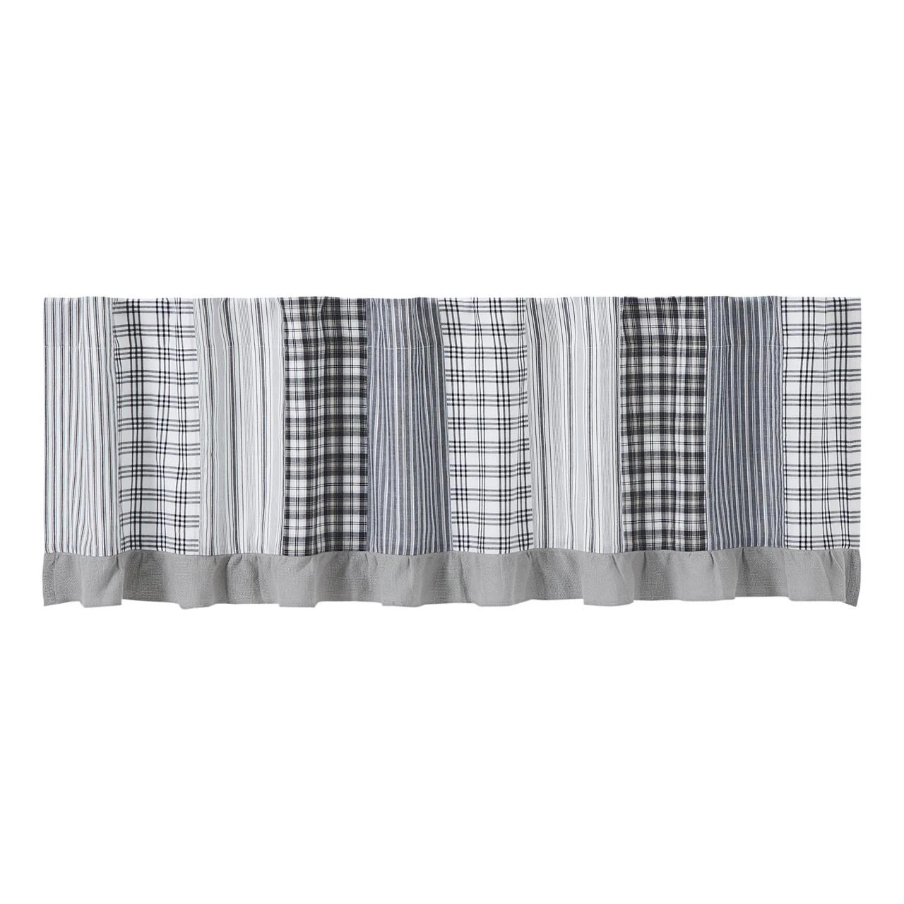 Sawyer Mill Black Patchwork Valance - 72x19 4 Sawyer Mill Black Patchwork Valance - 72x19 - Image 2
