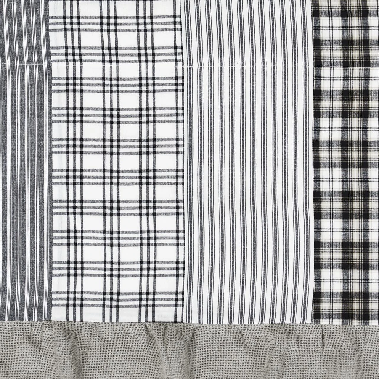 Sawyer Mill Black Patchwork Valance - 72x19 6 Sawyer Mill Black Patchwork Valance - 72x19 - Image 4