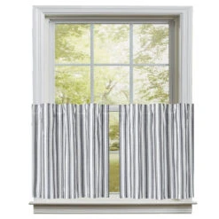 Sawyer Mill Black Ticking Stripe Tiers - 72x24