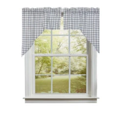 Sawyer Mill Blue Plaid Swags - 72x36