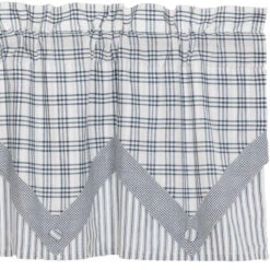 Sawyer Mill Blue Valance - Lined Layered 60x20