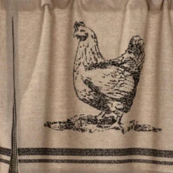 Sawyer Mill Charcoal Chicken Valance - Pleated 72x20 -Home Improvement Store Sawyer Mill Charcoal Chicken Valance Pleated 72x20 840528184192 image4 99899.1683564757