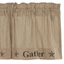 Sawyer Mill Charcoal Gather Valance - 72x20