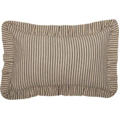 Sawyer Mill Charcoal Ticking Stripe Pillow - 14x22