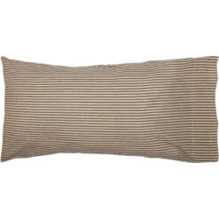 Sawyer Mill Charcoal Ticking Stripe Pillowcases - King Set Of 2