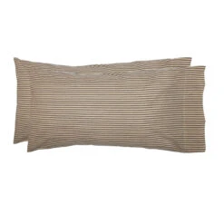 Sawyer Mill Charcoal Ticking Stripe Pillowcases - King Set Of 2 -Home Improvement Store Sawyer Mill Charcoal Ticking Stripe Pillowcases King Set of 2 840528184130 image3 14451.1689065095