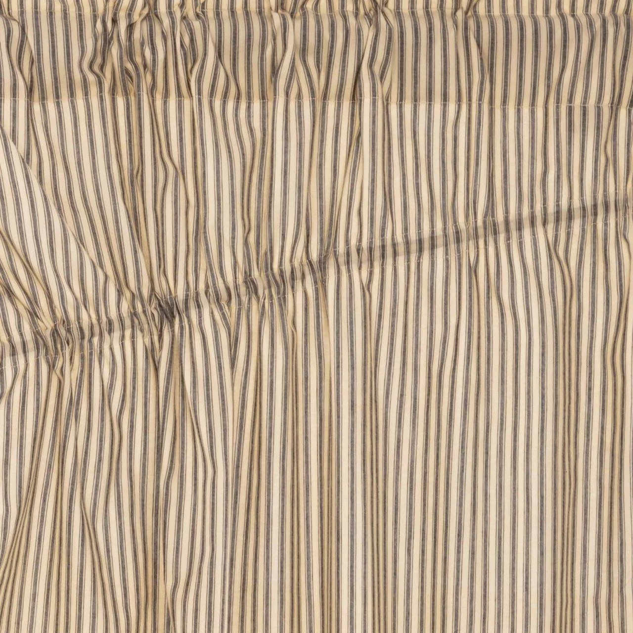 Sawyer Mill Charcoal Ticking Stripe Prairie Gathered Curtains - 72x63 6 Sawyer Mill Charcoal Ticking Stripe Prairie Gathered Curtains - 72x63 - Image 4