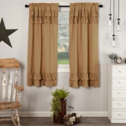 Simple Life Flax Khaki Panels - Ruffled 72x63 -Home Improvement Store Simple Life Flax Khaki Panels Ruffled 72x63 840528181252 image3 00669.1689063902