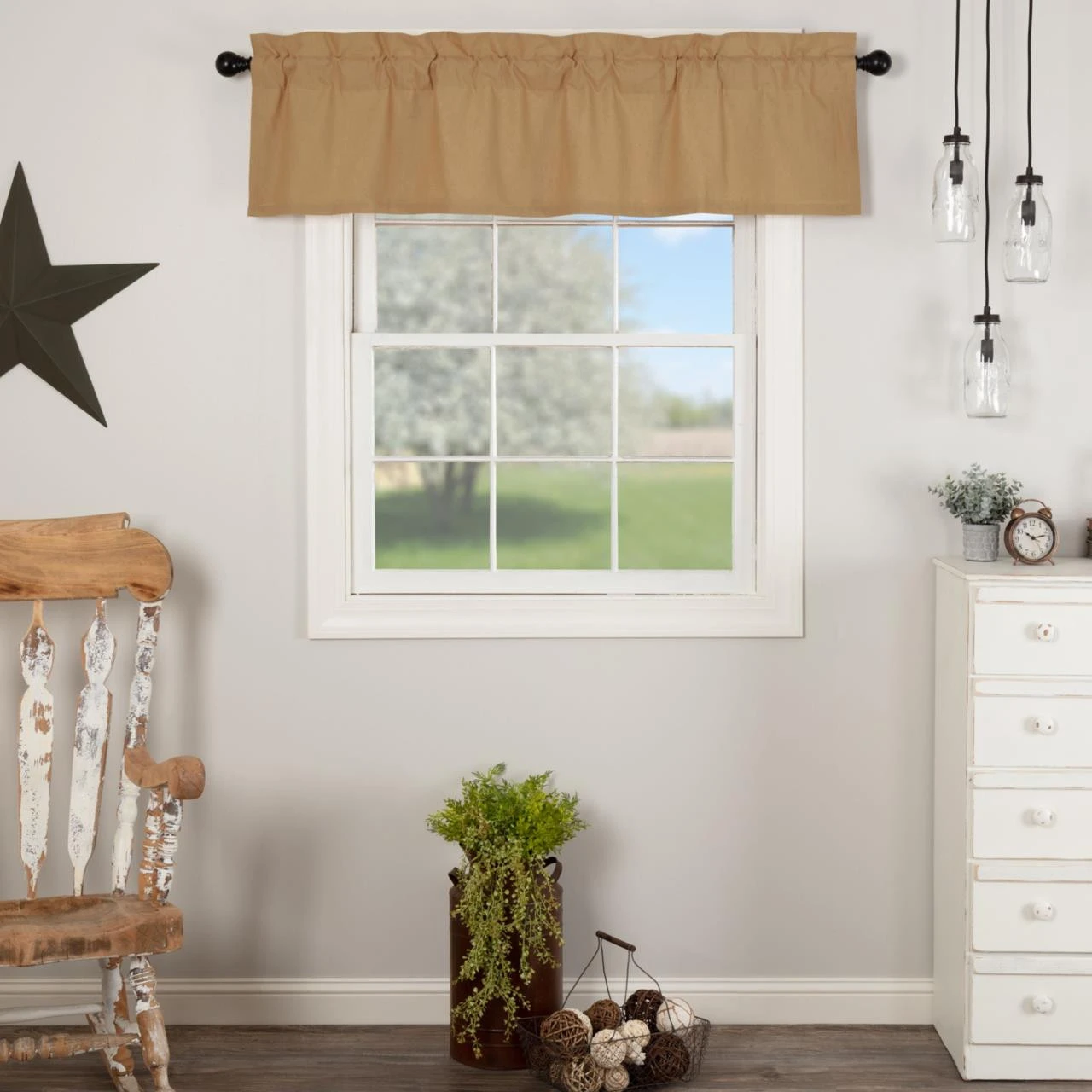 Simple Life Flax Khaki Valance - 60x16 5 Simple Life Flax Khaki Valance - 60x16 - Image 3