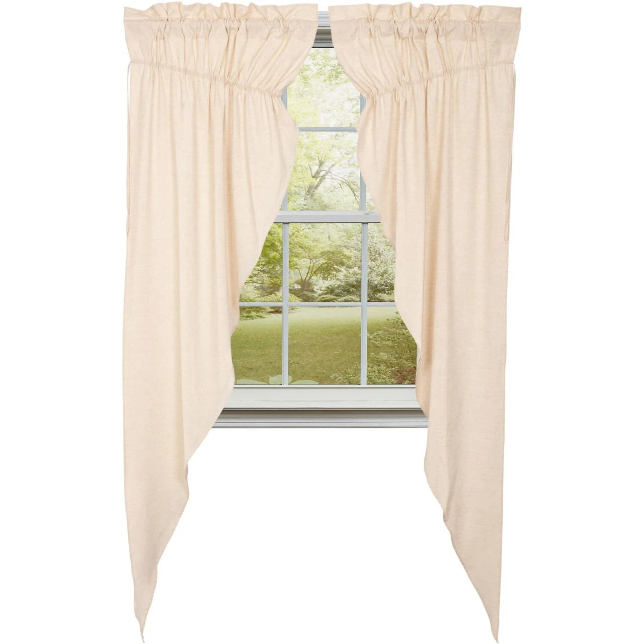 Simple Life Flax Natural Prairie Gathered Curtains - 72x84 3 Simple Life Flax Natural Prairie Gathered Curtains - 72x84