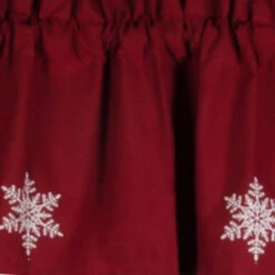 Snowflake Barn Red Valance - 72x15.5 -Home Improvement Store Snowflake Barn Red Valance 72x15 5 648558025764 image4 53842.1685642560